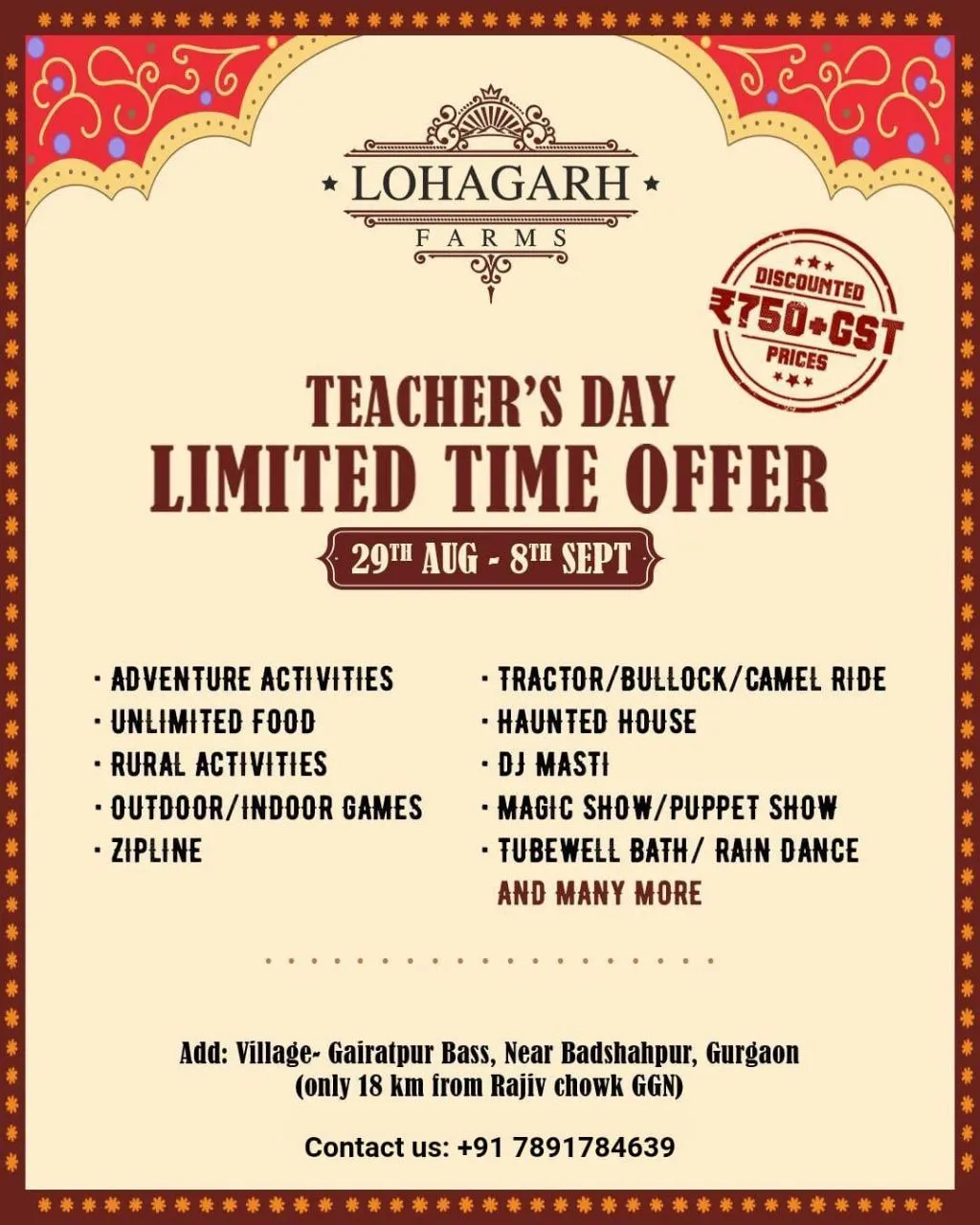 Lohagarh Farms Teachers Day Outing
